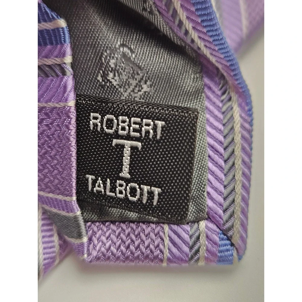 Robert Talbott Best of Class Purple Striped Silk Tie Hand Sewn USA Mens Business